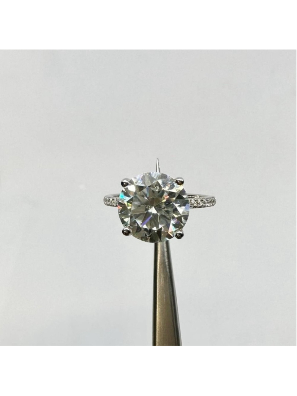 Moissanite Diamond Ring 5 Ct Engagement Wedding Round Cut Solitaire GRA Size 5